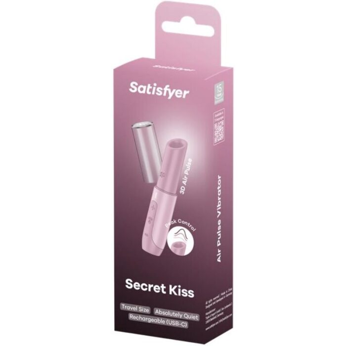 SATISFYER - SECRET KISS ESTIMULADOR CLÍTORIS POR ONDAS ROSA - CandyHot - Foto 6