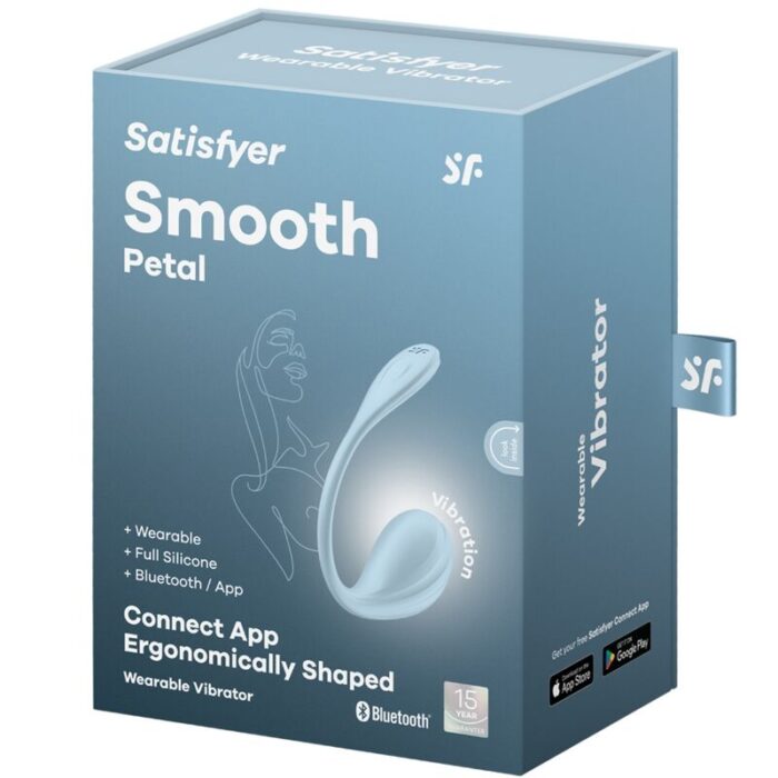 SATISFYER - SMOOTH PETAL ESTIMULADOR PUNTO G CELESTE APP GRATUITA - CandyHot - Foto 6