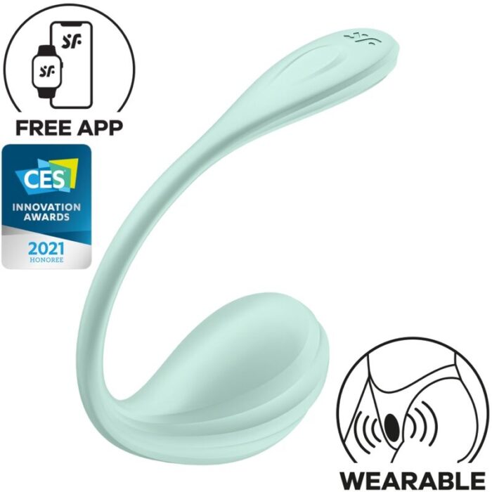 SATISFYER - SMOOTH PETAL ESTIMULADOR PUNTO G VERDE AGUA APP GRATUITA - CandyHot - Foto 1