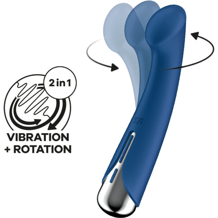 SATISFYER - SPINNING G-SPORT 1 VIBRADOR ROTADOR AZUL - CandyHot - Foto 4