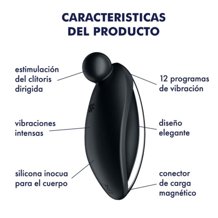SATISFYER - SPOT ON 2 VIBRADOR LAY-ON NEGRO - CandyHot - Foto 4