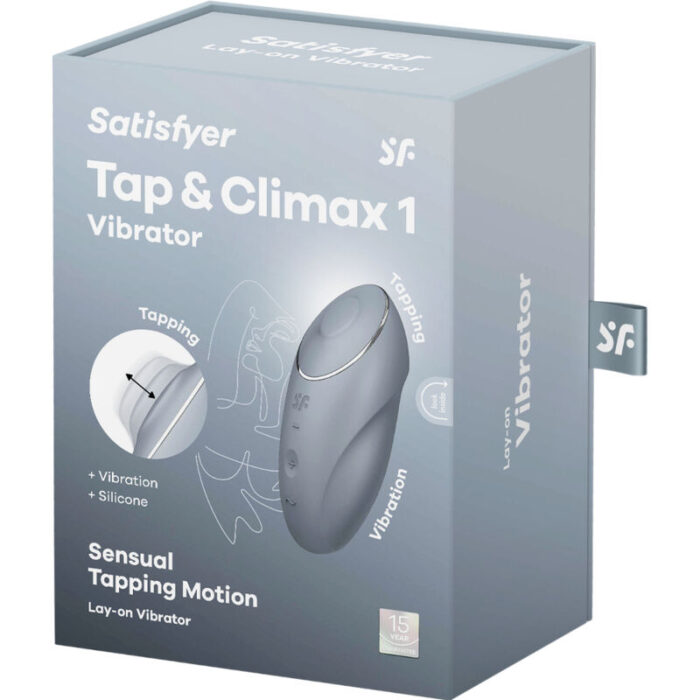 SATISFYER - TAP & CLIMAX 1 VIBRADOR LAY-ON GRIS - CandyHot - Foto 6