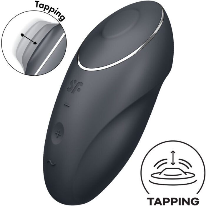 SATISFYER - TAP & CLIMAX 1 VIBRADOR LAY-ON NEGRO - CandyHot - Foto 4
