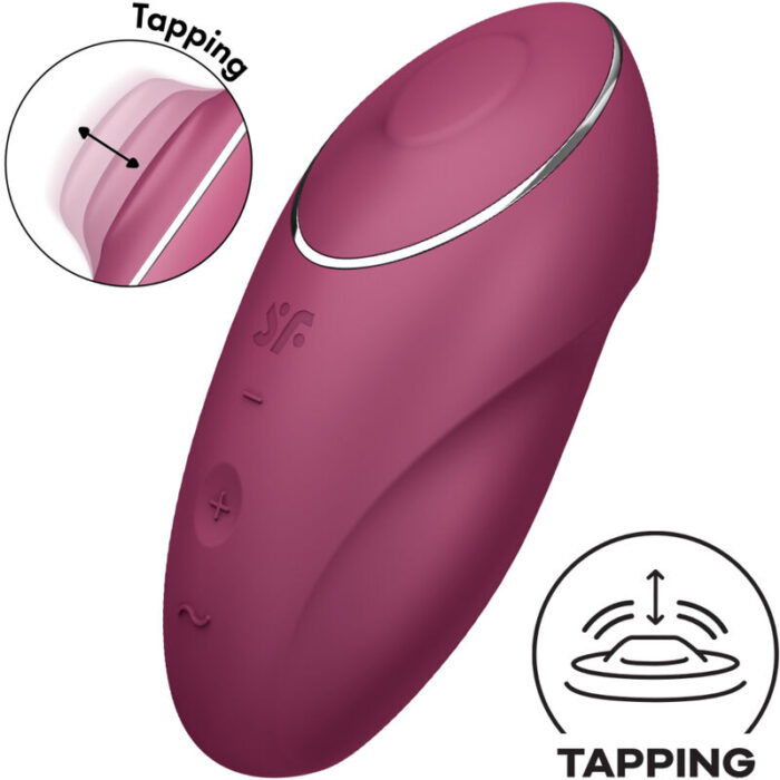 SATISFYER - TAP & CLIMAX 1 VIBRADOR LAY-ON ROJO - CandyHot - Foto 4