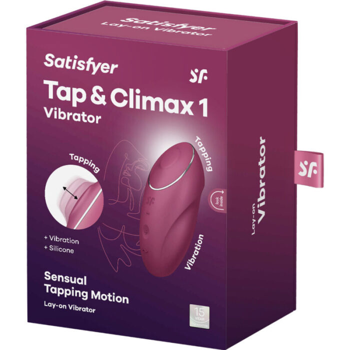 SATISFYER - TAP & CLIMAX 1 VIBRADOR LAY-ON ROJO - CandyHot - Foto 6