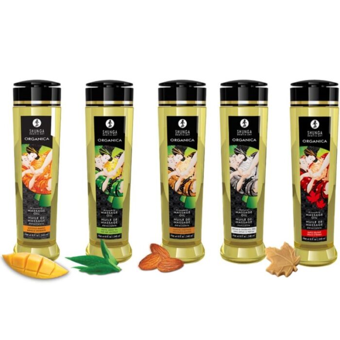 SHUNGA - ACEITE DE MASAJE ORGÁNICO MANGO 240 ML - CandyHot - Foto 2