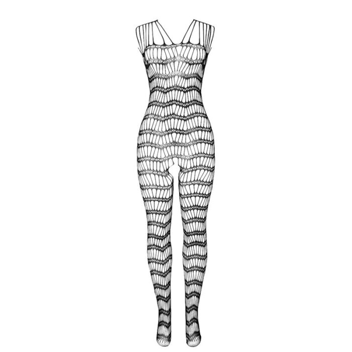SUBBLIME - 951696 BODYSTOCKING CROTCHLESS DE REJILLA CON TIRAS EN HOMBROS NEGRO TALLA ÚNICA - CandyHot - Foto 4