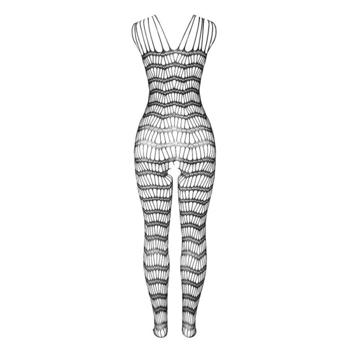 SUBBLIME - 951696 BODYSTOCKING CROTCHLESS DE REJILLA CON TIRAS EN HOMBROS NEGRO TALLA ÚNICA - CandyHot - Foto 5