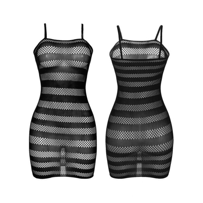 SUBBLIME - 951733 VESTIDO DE REJILLA CON FRANJAS NEGRO TALLA ÚNICA - CandyHot - Foto 3