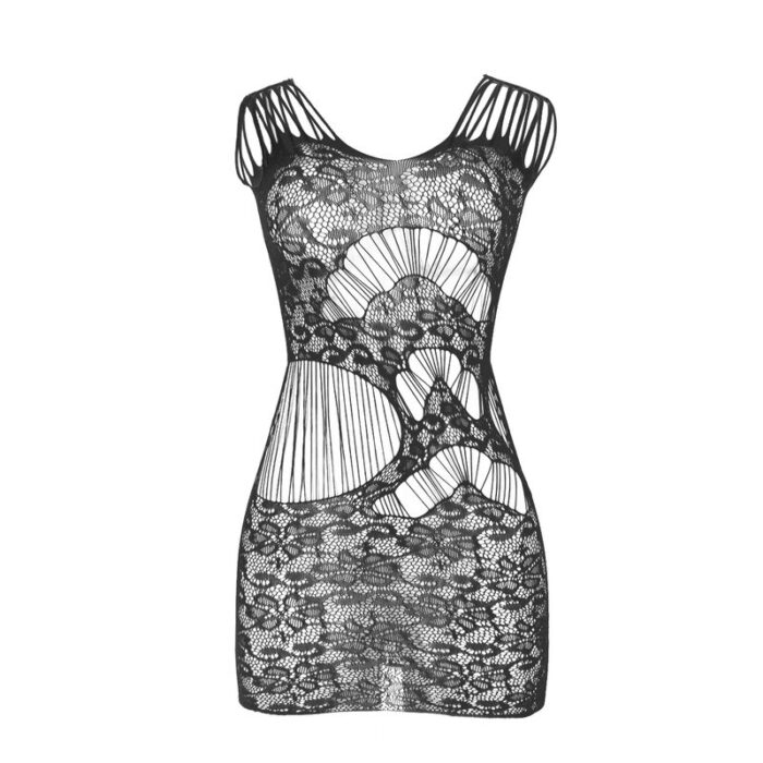 SUBBLIME - 951771 VESTIDO LARGO ESPALDA ABIERTA DE REJILLA NEGRO TALLA ÚNICA - CandyHot - Foto 3