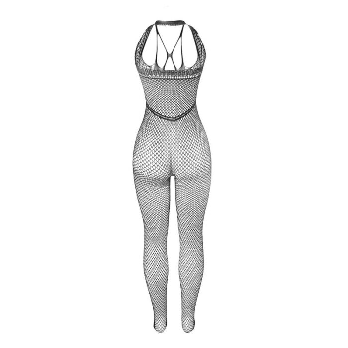 SUBBLIME - 951788 BODYSTOCKING LARGO DE REJILLA TIRANTES EN PECHO Y ESPALDA NEGRO TALLA ÚNICA - CandyHot - Foto 4
