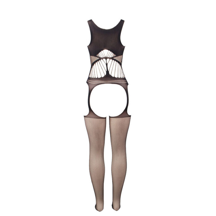 SUBBLIME - 951900 BODYSTOCKING CROTCHLESS DE REJILLA CON COPA Y HOMBROS ABIERTOS NEGRO TALLA ÚNICA - CandyHot - Foto 4