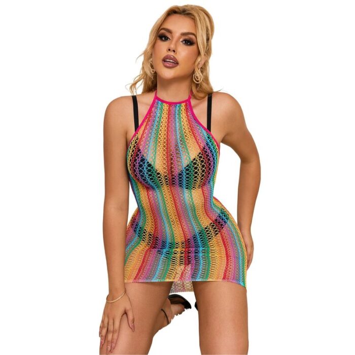 SUBBLIME - 952341 VESTIDO DE REJILLA ARCOIRIS TALLA ÚNICA - CandyHot - Foto 3