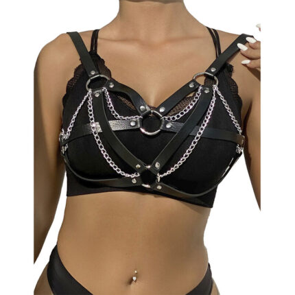 SUBBLIME - 953713 CINTURÓN DE BONDAGE PUNK HEBILLA METAL NEGRO TALLA ÚNICA - CandyHot - Foto 1