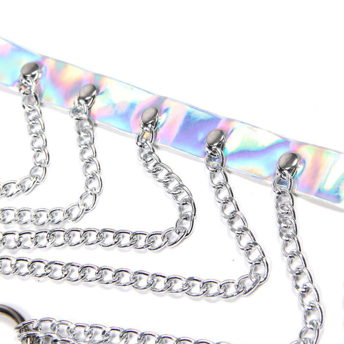 SUBBLIME - 953737 ARNÉS DE PECHO CON ANILLOS Y CADENAS PLATA TALLA ÚNICA - CandyHot - Foto 5