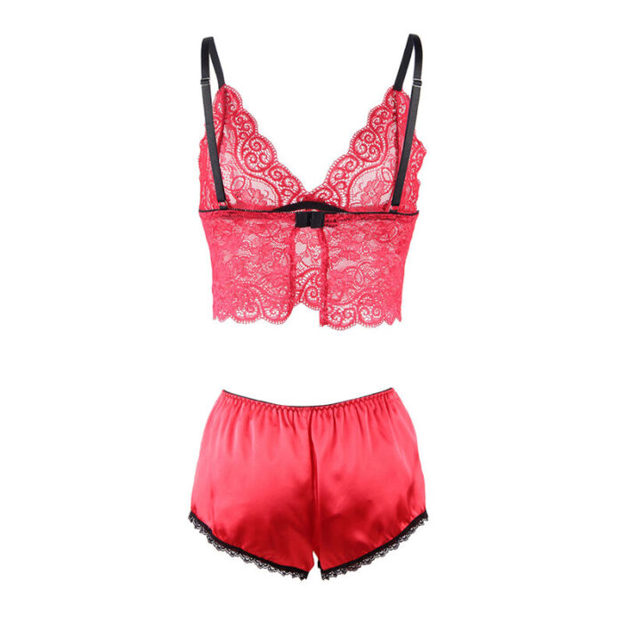 SUBBLIME - 953898 SET 3 PIEZAS ENCAJE Y SATEN ROJO S/M - CandyHot - Foto 6