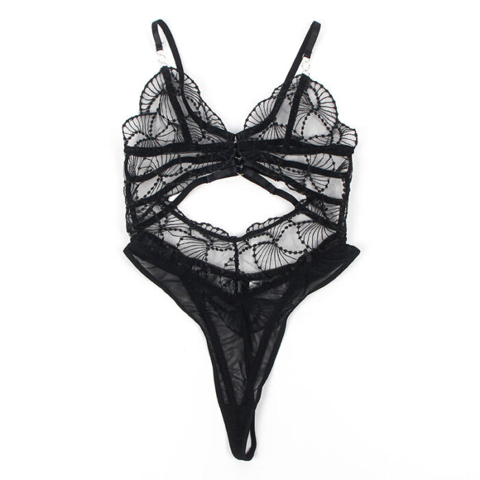 SUBBLIME - 955229 BODY TRANSPARENTE CON ENCAJE HUECO NEGRO L/XL - CandyHot - Foto 6