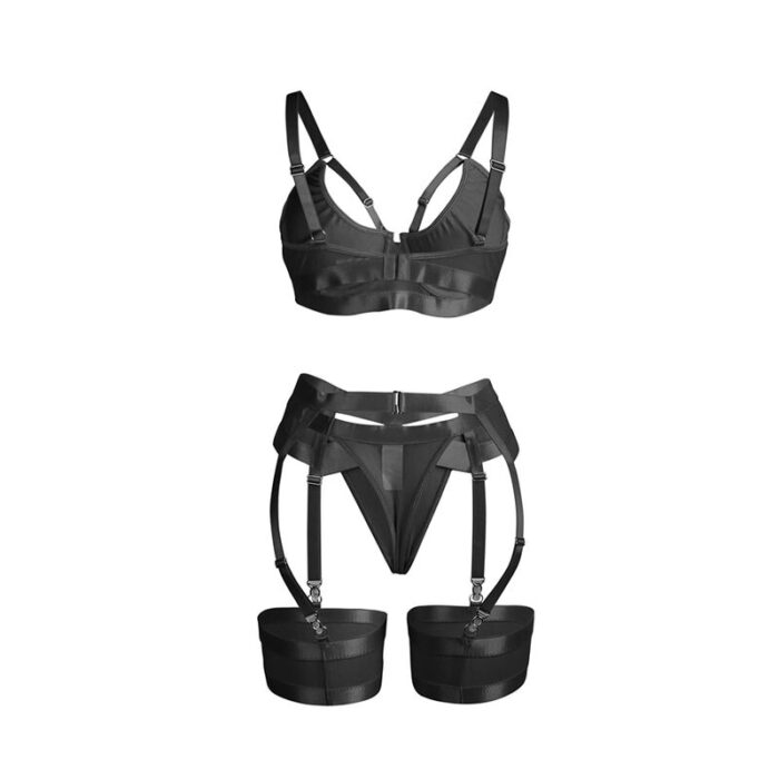 SUBBLIME - 955243 SET SUJETADOR CON LIGUERO BONDAGE NEGRO L/XL - CandyHot - Foto 5