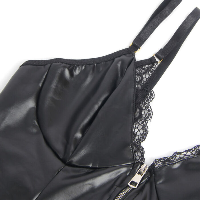 SUBBLIME - 955458 BODY CON CREMALLERA DE CUERO NEGRO S/M - CandyHot - Foto 6