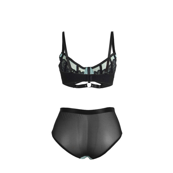 SUBBLIME - 955564 CONJUNTO SUJETADOR CON CREMALLERA DE MALLA DE CHAROL VERDE L/XL - CandyHot - Foto 6