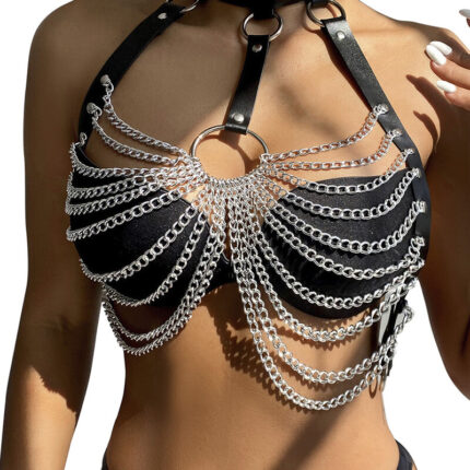 SUBBLIME - ARNÉS DE PECHO CADENAS ANILLA GRANDE TALLA ÚNICA - CandyHot - Foto 2