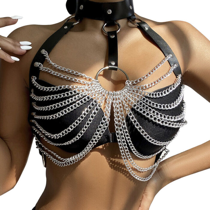 SUBBLIME - ARNÉS DE PECHO CADENAS ANILLA GRANDE TALLA ÚNICA - CandyHot - Foto 1