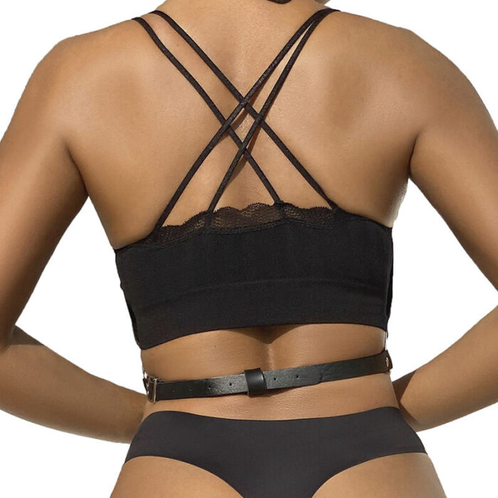 SUBBLIME - ARNÉS DE PECHO CADENAS CUERO NEGRO TALLA ÚNICA - CandyHot - Foto 3