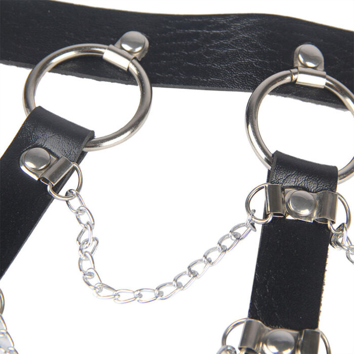 SUBBLIME - ARNÉS DE PECHO CADENAS CUERO NEGRO TALLA ÚNICA - CandyHot - Foto 5