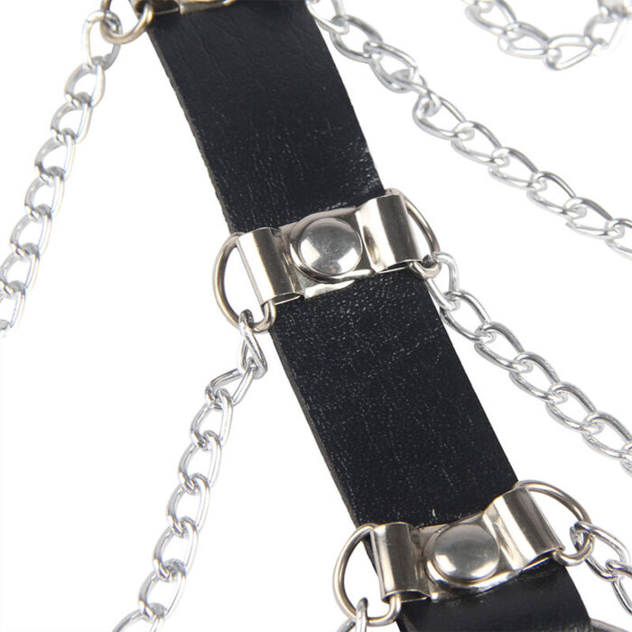 SUBBLIME - ARNÉS DE PECHO CADENAS CUERO NEGRO TALLA ÚNICA - CandyHot - Foto 6