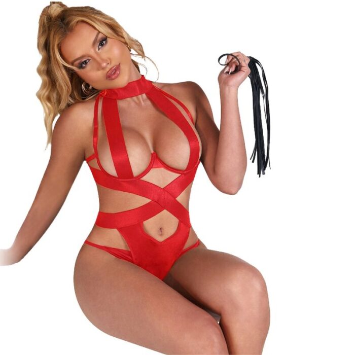 SUBBLIME - BODY HALTER SEXY CON ARNÉS ROJO L/XL - CandyHot - Foto 4