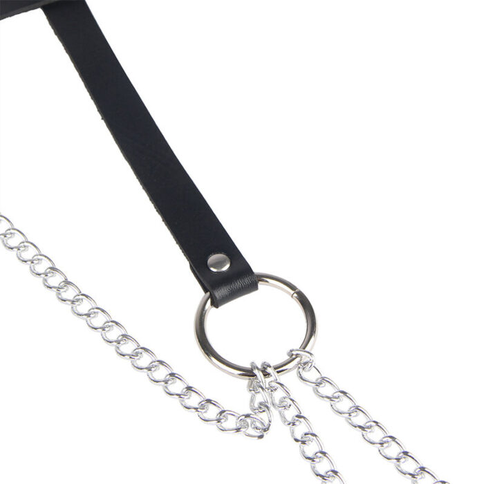 SUBBLIME - CINTURON DE CADENAS ANILLAS CUERO NEGRO TALLA ÚNICA - CandyHot - Foto 5