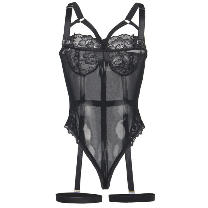 SUBBLIME - TEDDY CON LIGUERO DETALLE TIRAS PECHO NEGRO L/XL - CandyHot - Foto 6