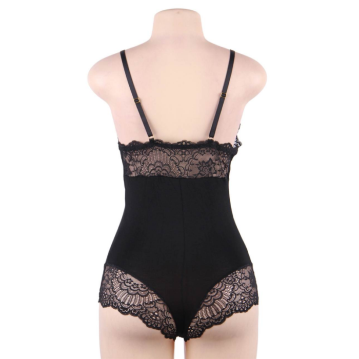 SUBBLIME - TEDDY DETALLE ENCAJE FLORAL NEGRO L/XL - CandyHot - Foto 6