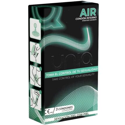 UNIQ - AIR PRESERVATIVO FEMENINO SIN LATEX 3 UNIDADES - CandyHot - Foto 1