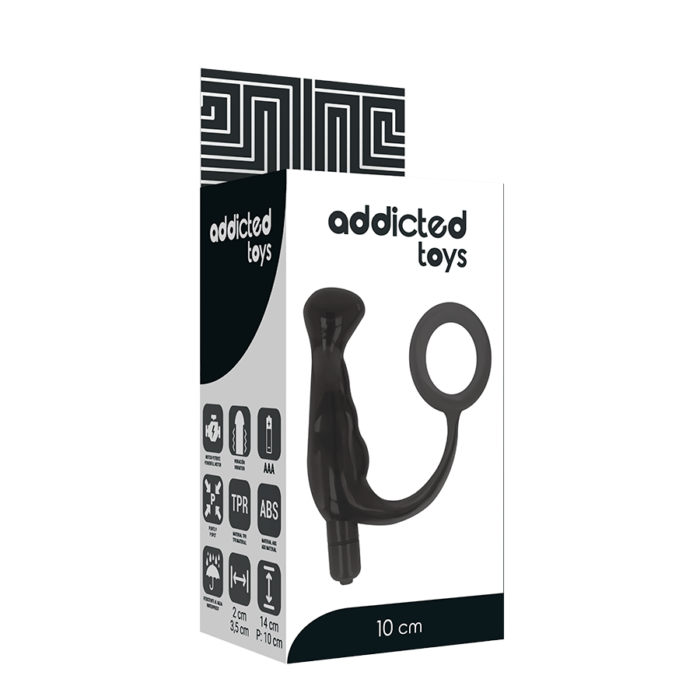 ADDICTED TOYS - VIBRADOR PROSTÁTICO NEGRO 10 CM - CandyHot - Foto 5