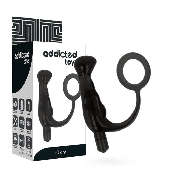 ADDICTED TOYS - VIBRADOR PROSTÁTICO NEGRO 10 CM - CandyHot - Foto 1