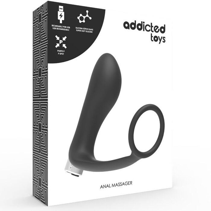 ADDICTED TOYS - VIBRADOR PROSTÁTICO RECARGABLE MODEL 1 - NEGRO - CandyHot - Foto 6