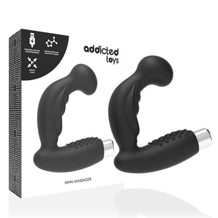 ADDICTED TOYS - VIBRADOR PROSTÁTICO RECARGABLE MODEL 3 - NEGRO - CandyHot - Foto 1