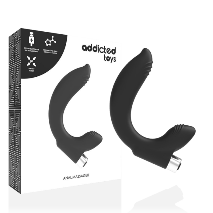 ADDICTED TOYS - VIBRADOR PROSTÁTICO RECARGABLE MODEL 7 - NEGRO - CandyHot - Foto 1