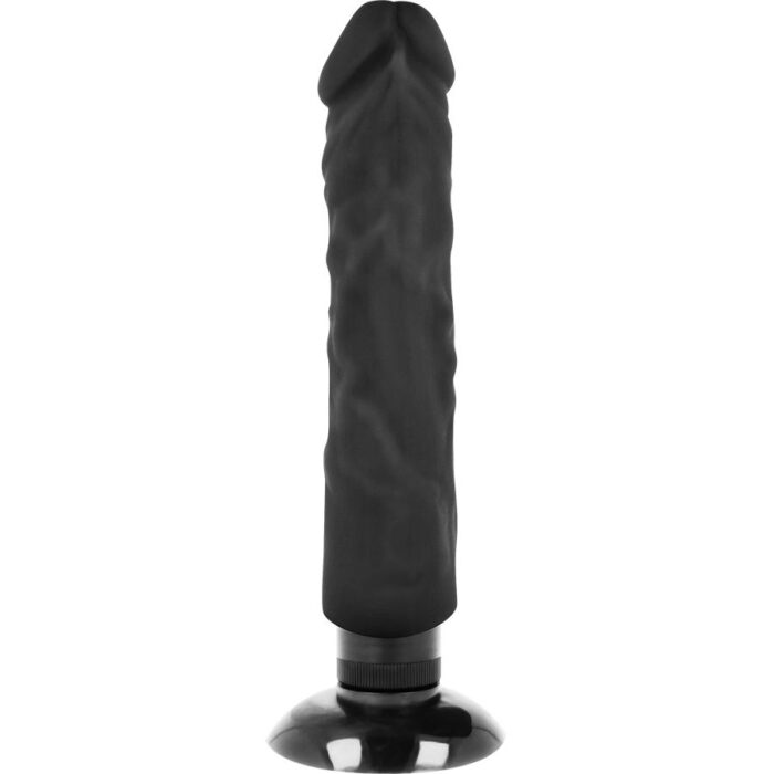 BASECOCK - VIBRADOR REALÍSTICO 2-1 NATURAL NEGRO 20 CM -O- 4 CM - CandyHot - Foto 4