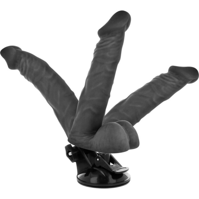 BASECOCK - VIBRADOR REALÍSTICO ARTICULABLE CONTROL REMOTO NEGRO 20 CM -O- 4.5 CM - CandyHot - Foto 3
