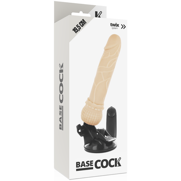 BASECOCK - VIBRADOR REALÍSTICO CONTROL REMOTO NATURAL 19.5 CM -O- 4 CM - CandyHot - Foto 4