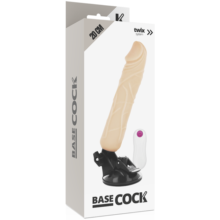 BASECOCK - VIBRADOR REALÍSTICO CONTROL REMOTO NATURAL 20 CM -O- 4 CM - CandyHot - Foto 4