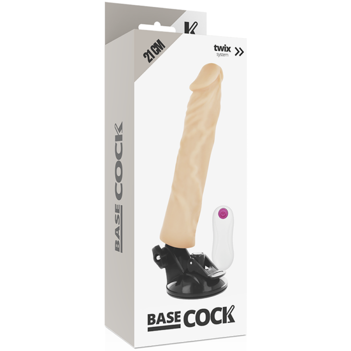 BASECOCK - VIBRADOR REALÍSTICO CONTROL REMOTO NATURAL 21 CM -O- 4 CM - CandyHot - Foto 4