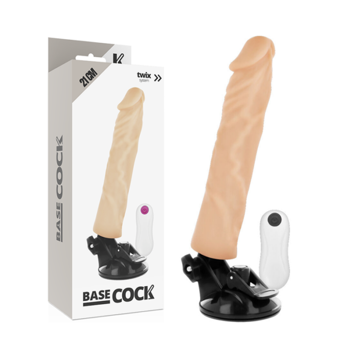 BASECOCK - VIBRADOR REALÍSTICO CONTROL REMOTO NATURAL 21 CM -O- 4 CM - CandyHot - Foto 1