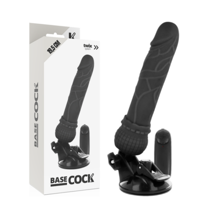 BASECOCK - VIBRADOR REALÍSTICO CONTROL REMOTO NEGRO 19.5 CM -O- 4 CM - CandyHot - Foto 1