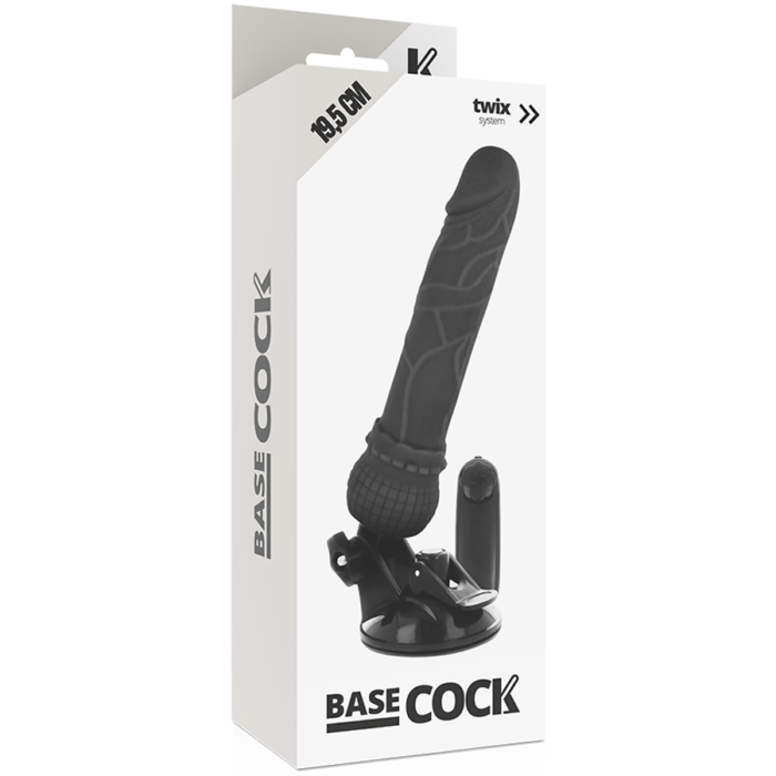 BASECOCK - VIBRADOR REALÍSTICO CONTROL REMOTO NEGRO 19.5 CM -O- 4 CM - CandyHot - Foto 4