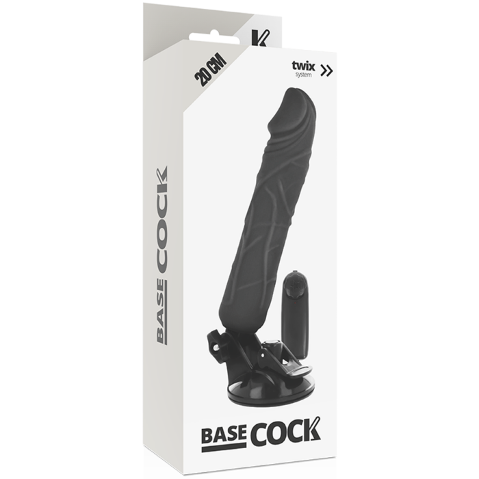 BASECOCK - VIBRADOR REALÍSTICO CONTROL REMOTO NEGRO 20 CM -O- 4 CM - CandyHot - Foto 4