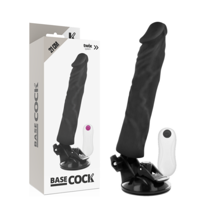 BASECOCK - VIBRADOR REALÍSTICO CONTROL REMOTO NEGRO 21 CM -O- 4 CM - CandyHot - Foto 1