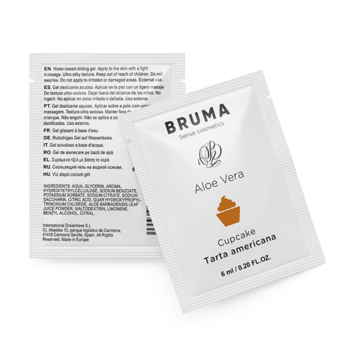 BRUMA - 6 ML GEL DESLIZANTE CON ALOE VERA SABOR A TARTA AMERICANA - CandyHot - Foto 2